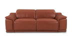 9762 Divanitalia Top Grain Italian Leather Power Reclining Loveseat with Adjustable Headrests - Camel