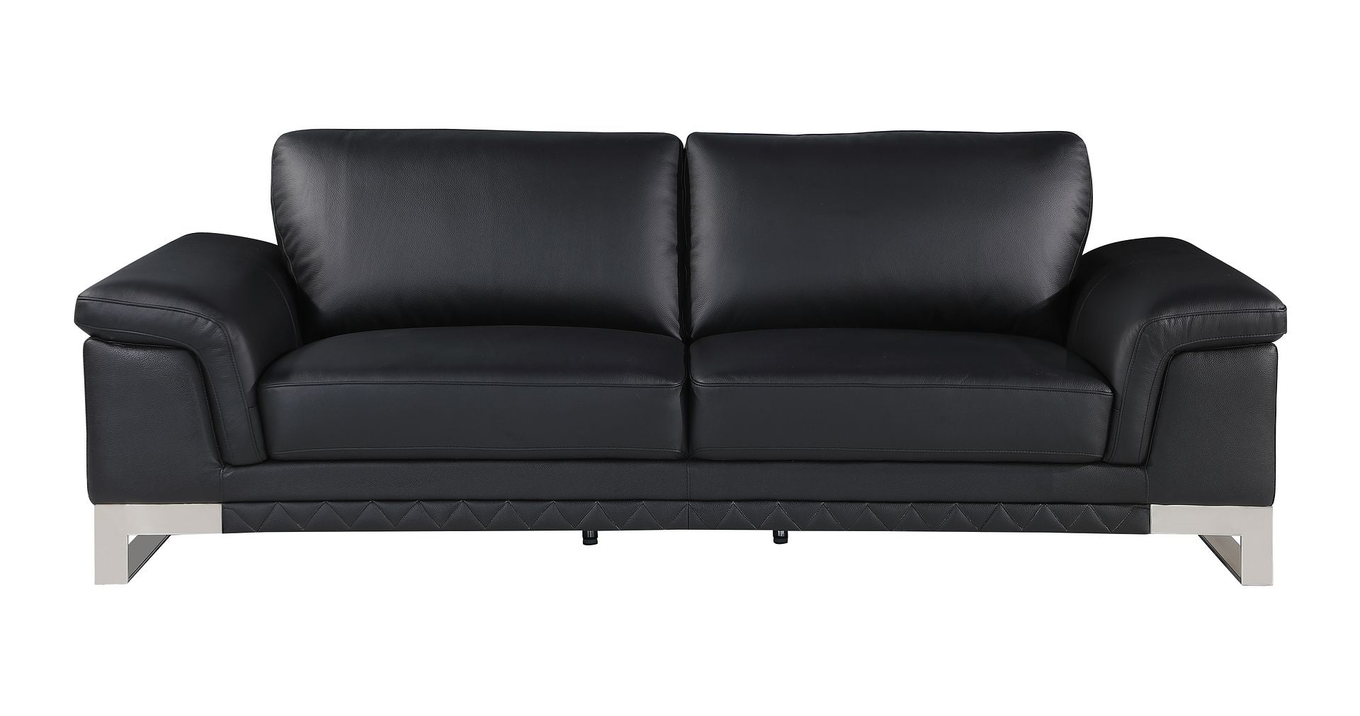 411 Divanitalia Sofa in Top-grain Italian Leather - Black