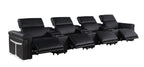 1126 Divanitalia 7-Piece Modular Power Reclining Sofa in Top Grain Italian Leather with 4 Power Recliners & Power Headrests - Black - SKU 1126-BLACK-7.4-HT - view 5