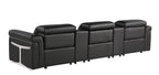 1126 Divanitalia 5-Piece Modular Power Reclining Sofa in Top Grain Italian Leather with 3 Power Recliners & Power Headrests