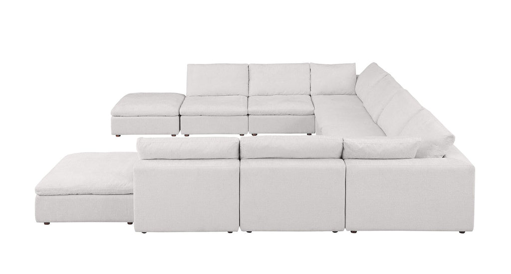 1100 Divanitalia 10-Piece U-Shaped Sectional Sofa with Chaise in Top-grain Italian Leather