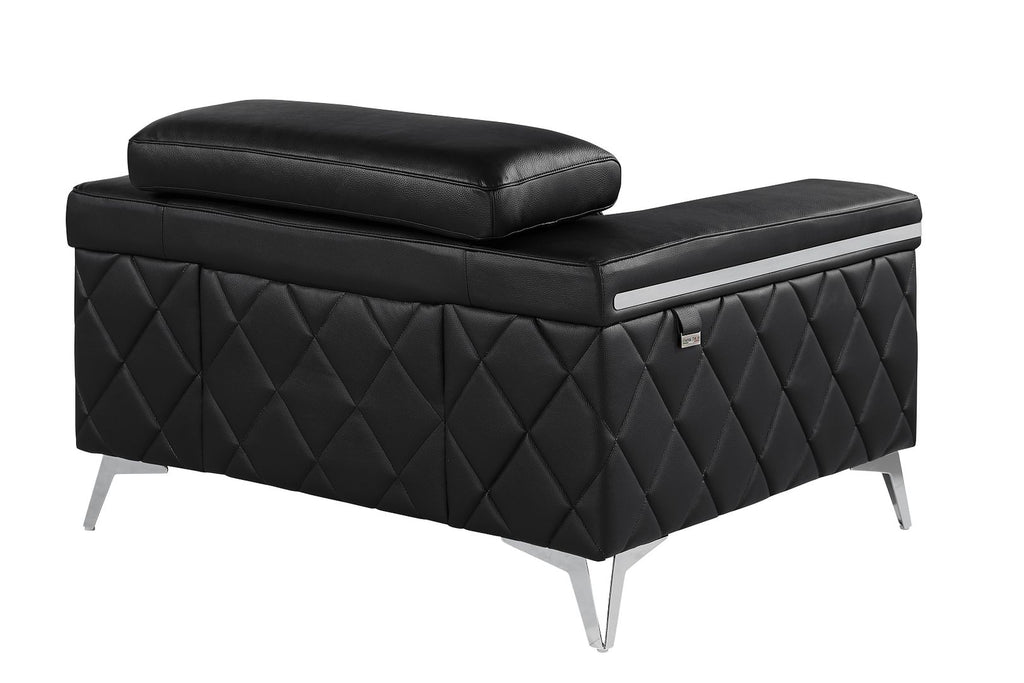 1140 Divanitalia Chair with Adjustable Headrest in Top-grain Italian Leather