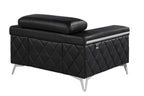 1140 Divanitalia Chair with Adjustable Headrest in Top-grain Italian Leather
