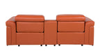 1126 Divanitalia 3-Piece Modular Power Reclining Loveseat in Top Grain Italian Leather with 2 Power Recliners & Power Headrests