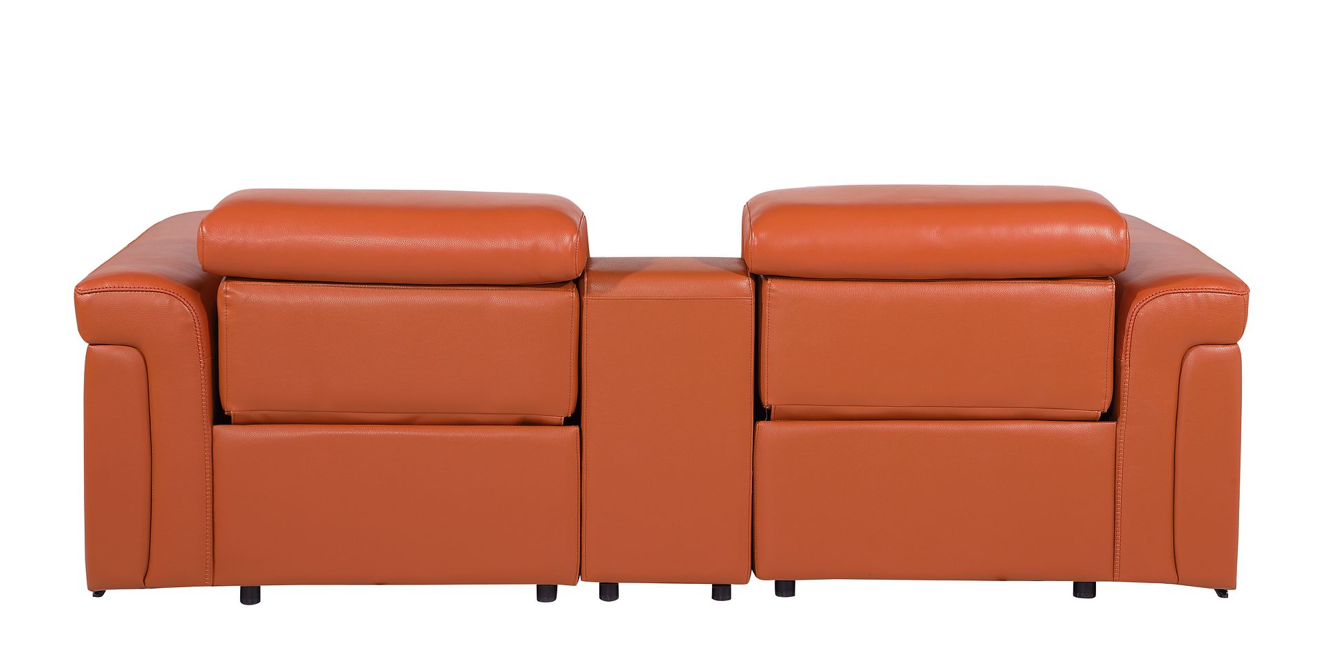 1126 Divanitalia 3-Piece Modular Power Reclining Loveseat in Top Grain Italian Leather with 2 Power Recliners & Power Headrests
