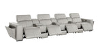 1224 Divanitalia 7-Piece Modular Power Reclining Sofa in Top Grain Italian Leather with 4 Power Recliners & Power Headrests