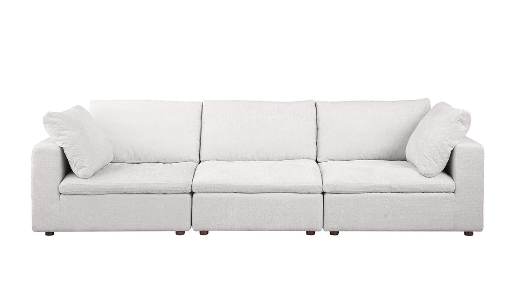1100 Divanitalia 3-Piece Sofa Set with Ottoman - Top-grain Italian Leather