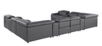 1116 Divanitalia 12-Piece U-Shaped Sectional Sofa in Top Grain Italian Leather with 4 Power Recliners & Power Headrests