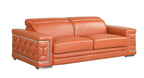 692 Divanitalia 2-Piece Sofa Set with Adjustable Headrest in Top-grain Italian Leather - Camel - SKU 692- CAMEL 2PC (S/L) - GROUP - view 4