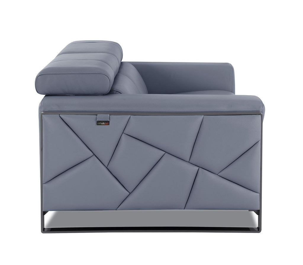 903 Divanitalia Loveseat with Adjustable Headrest in Top-grain Italian Leather