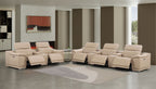 2679 Power Reclining Sofa and Loveseat in Genuine Leather - 5 Recliners with Power Headrests & 3 Consoles - Beige - SKU 2679-BEIGE-8.5-HT-2PC - view 3