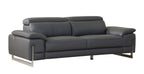 636 Divanitalia Dark Gray Sofa in Top-grain Italian Leather