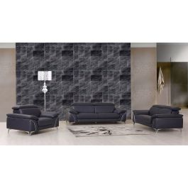 727 Divanitalia Loveseat with Adjustable Headrest in Top-grain Italian Leather