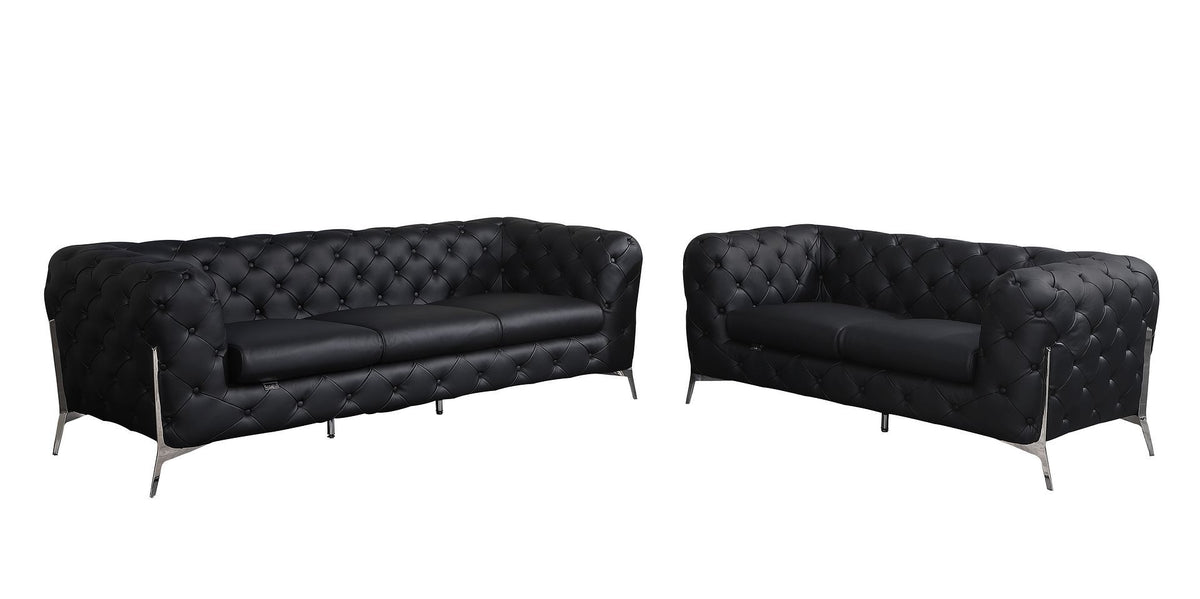970 Divanitalia 2-Piece Sofa Set in Top-grain Italian Leather