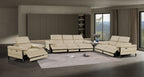 1246 Divanitalia Modular Power Triple Reclining Sofa, Loveseat, and Chair Set with Power Headrests - Top Grain Italian Leather - Beige - SKU 1246-BEIGE-6.6-HT-3PC - view 2