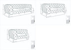 970 Divanitalia 3-Piece Sofa Set in Top-grain Italian Leather - White - SKU 970- WHITE 3PC (S/L/CH) - GROUP - view 16