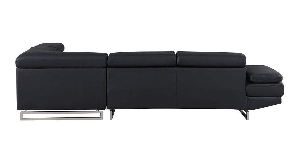 8136 Right Arm Facing Chaise with Adjustable Headrest in Genuine Leather