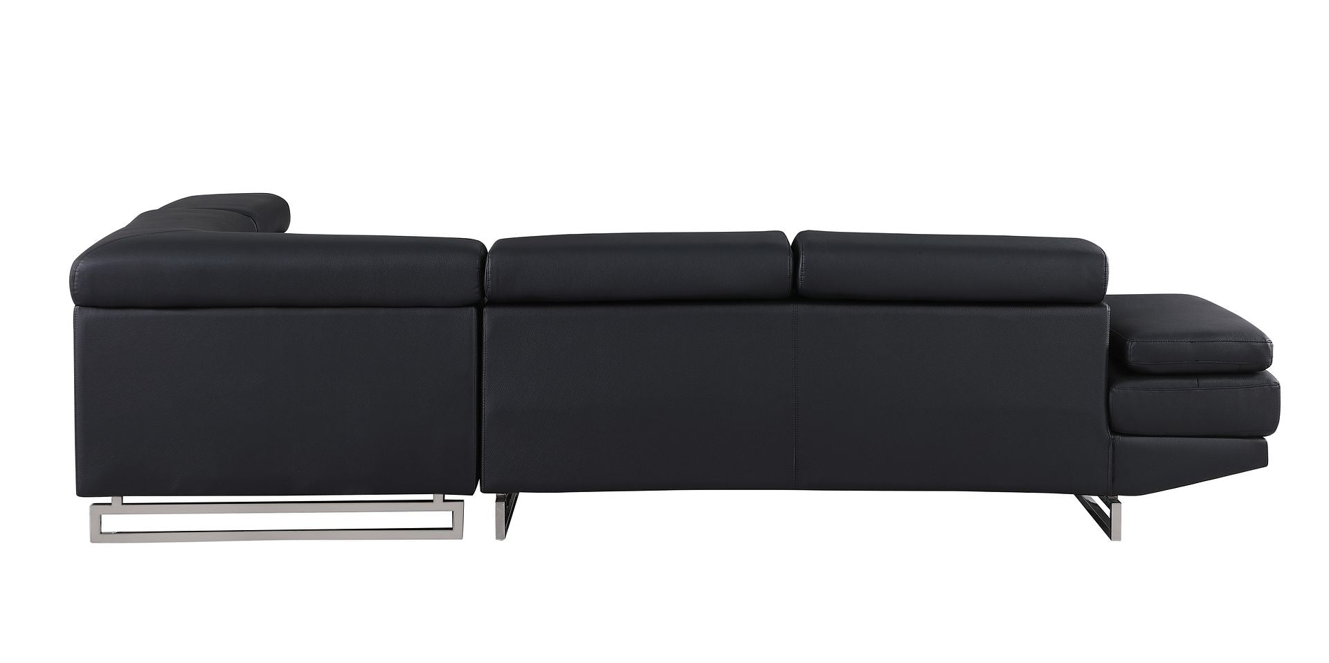 8136 Right Arm Facing Chaise with Adjustable Headrest in Genuine Leather