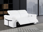 1126 Divanitalia 2-Piece Modular Power Reclining Loveseat in Top Grain Italian Leather with 2 Power Recliners & Power Headrests - White - SKU 1126-WHITE-2.2-HT - view 2