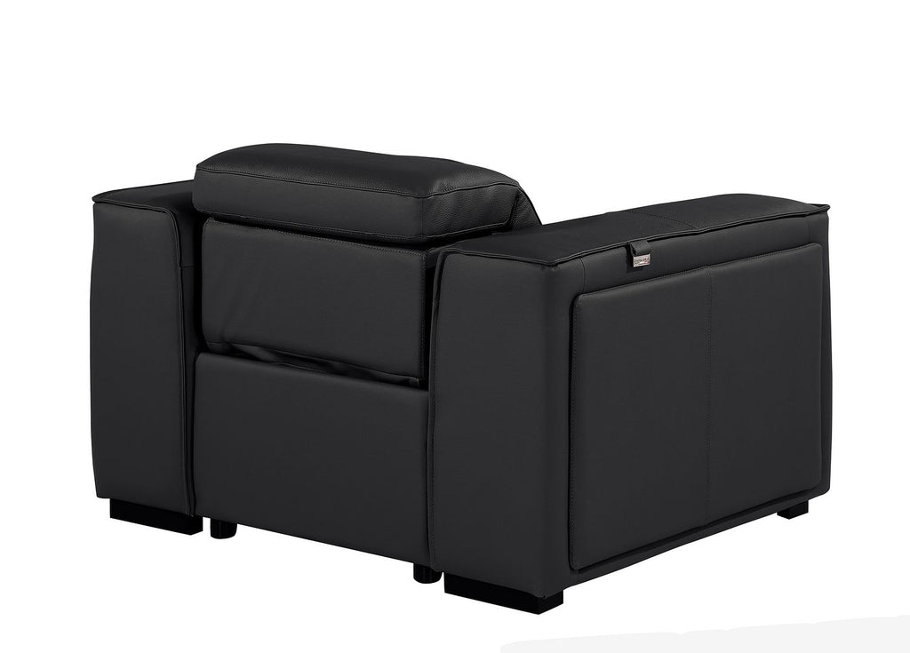 1126 Divanitalia Top Grain Italian Leather Power Reclining Chair with Power Headrests