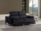 1246 Divanitalia Top Grain Italian Leather Loveseat with Power Headrest - Black - SKU 1246-BLACK-2.2-HT - view 2