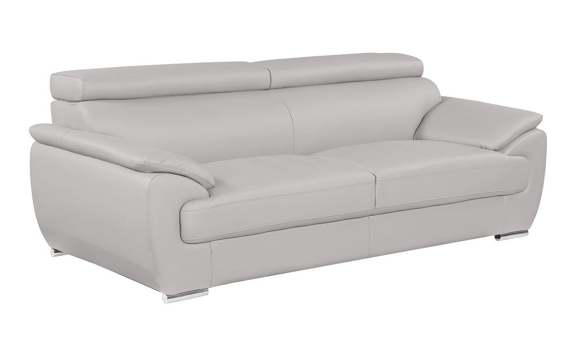 4571 Modern Genuine Leather Sofa - Light Grey - SKU 4571-S-LT-GREY - view 2