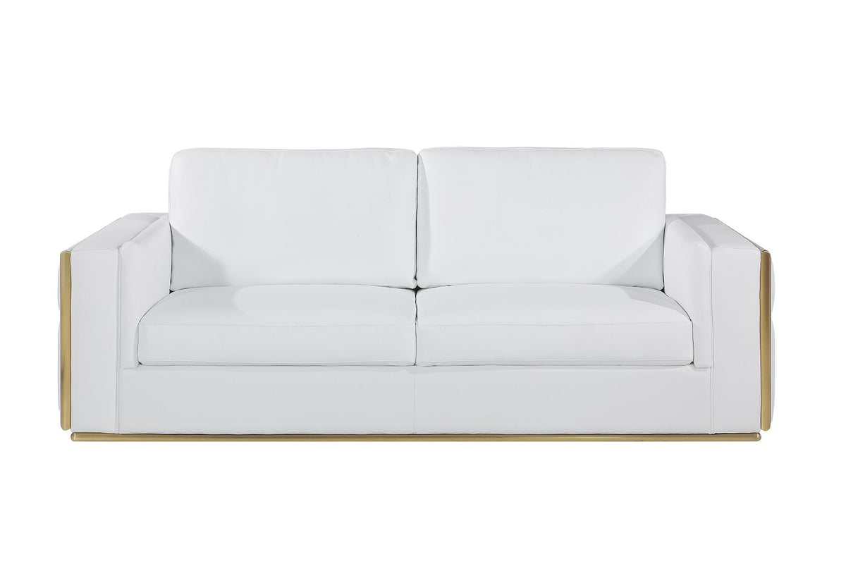 1130 Divanitalia Sofa in Top-grain Italian Leather - White - SKU 1130-WHITE-S