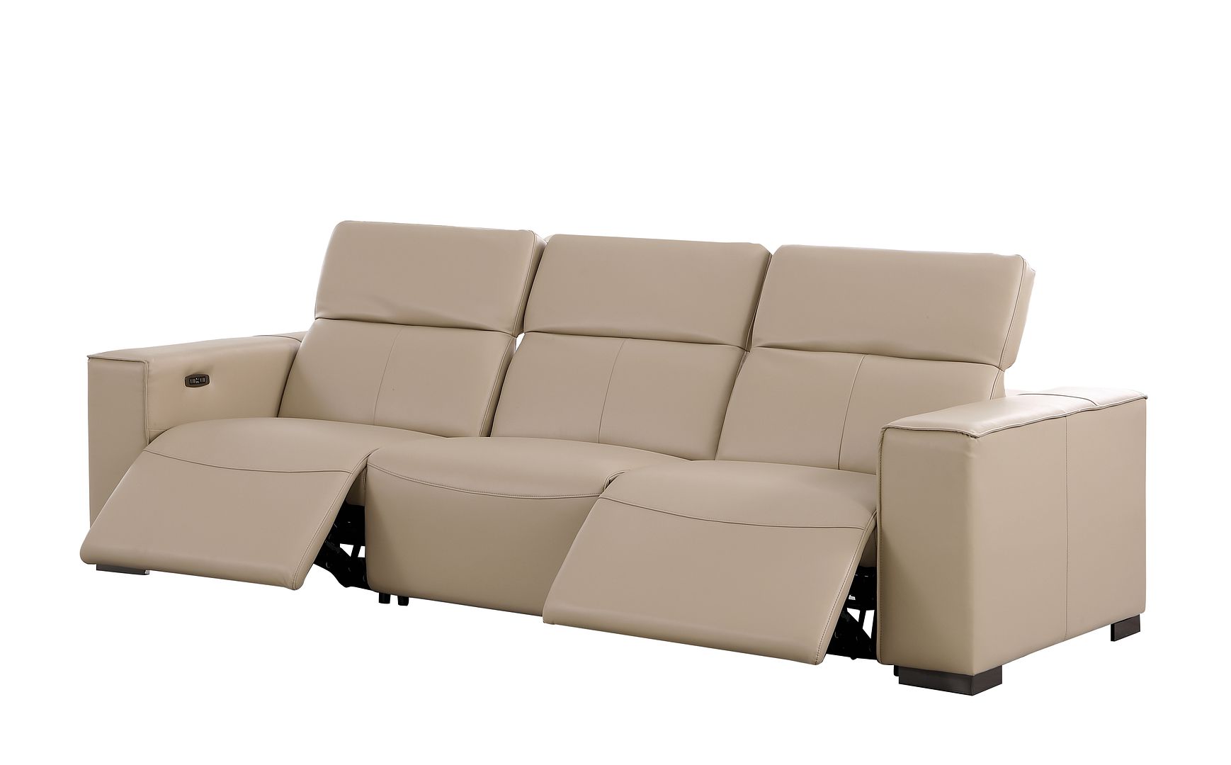 1208 Genuine Leather Triple Power Reclining Sofa