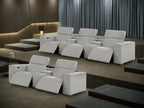 1208 Modular Leather Sofa & Loveseat with 6 Recliners and Power Headrests - Light Grey - SKU 1208-LT-GREY-8.5-HT - view 3