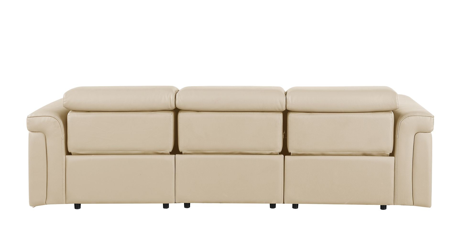 1126 Divanitalia 3-Piece Modular Power Reclining Sofa in Top Grain Italian Leather with 3 Power Recliners & Power Headrests