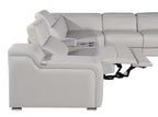 1116 Divanitalia 10-Piece U-Shaped Sectional Sofa in Top Grain Italian Leather with 4 Power Recliners & Power Headrests
