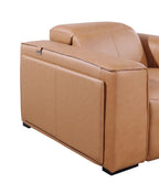 1224 Divanitalia 2-Piece Modular Power Reclining Loveseat in Top Grain Italian Leather with 2 Power Recliners & Power Headrests