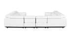 1246 Divanitalia 8-Piece U-Shaped Modular Power Reclining Sectional Sofa with 4 Power Recliners and Power Headrests - Top Grain Italian Leather