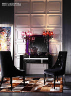 Charlotte - Grey Velour & White High Gloss Dining Chair (Set of 2) - Grey Velour & White High Gloss Dining Chair (Set of 2)