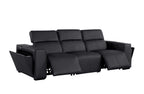 1224 Divanitalia 6-Piece Modular Power Reclining Sofa, Loveseat & Chair Set in Top Grain Italian Leather with 5 Power Recliners & Power Headrests - Black - SKU 1224-BLACK-6.5-HT-3PC - view 6