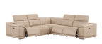 2679 5-Piece L-Shaped Power Reclining Sectional Sofa in Genuine Leather - 3 Recliners