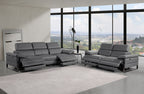 1246 Divanitalia Modular Power Dual Reclining Sofa and Loveseat Set with Power Headrests - Top Grain Italian Leather - Dark Grey - SKU 1246-DK-GREY-5.4-HT-2PC - view 2