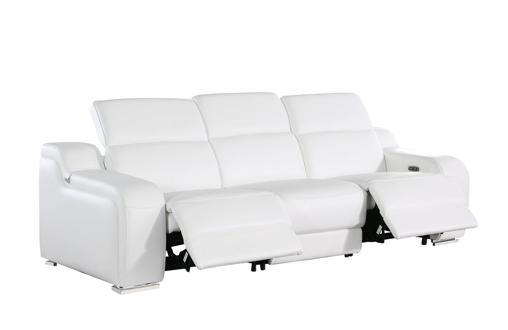 1116 Divanitalia 3-Piece Modular Power Reclining Sofa in Top Grain Italian Leather with 2 Power Recliners & Power Headrests