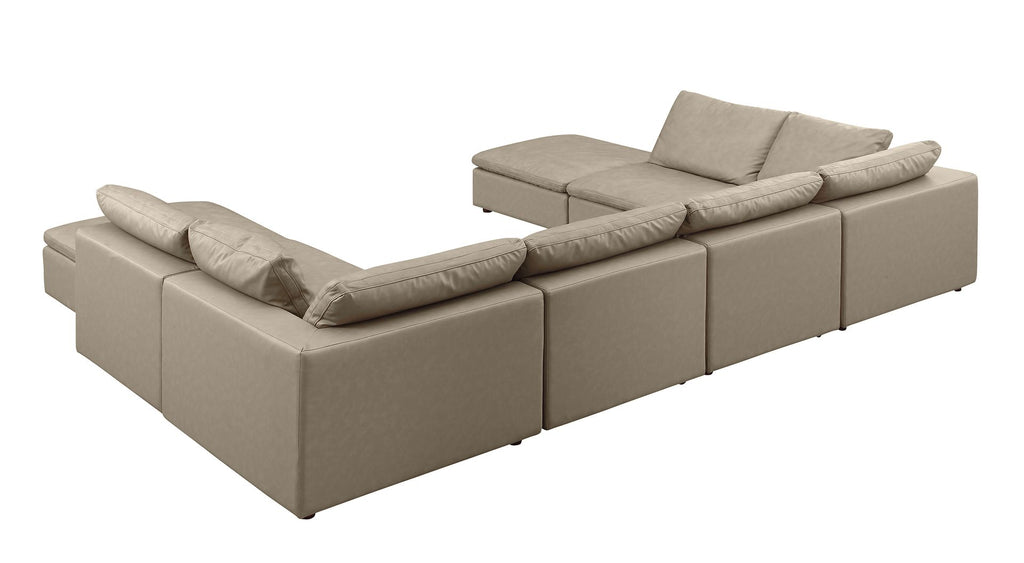 1100 Divanitalia Top-grain Italian Leather 8-Piece Sectional Sofa with Chaise