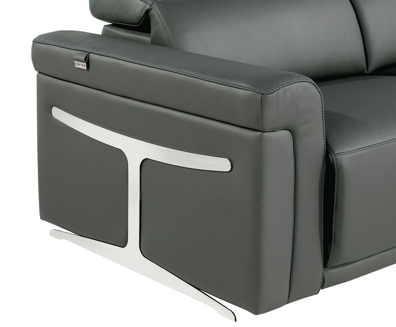 1126 Divanitalia Power Reclining Sofa in Top Grain Italian Leather with 2 Power Recliners & Power Headrests