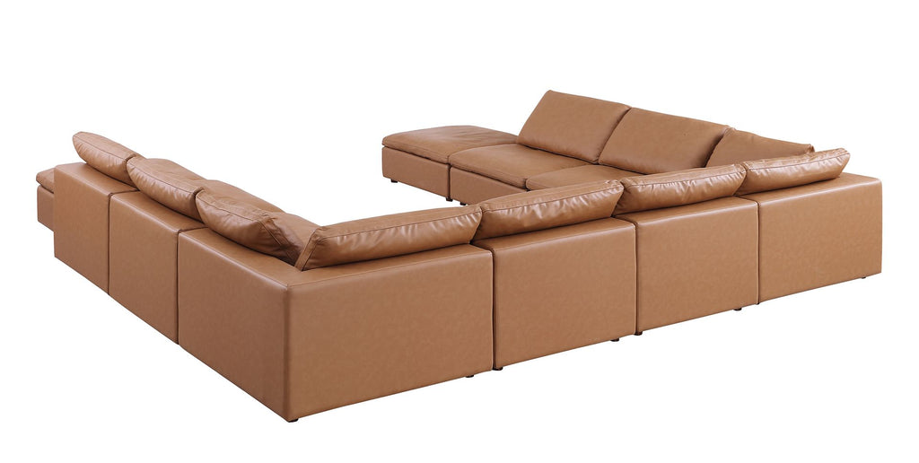 1100 Divanitalia 10-Piece U-Shaped Sectional Sofa with Chaise in Top-grain Italian Leather