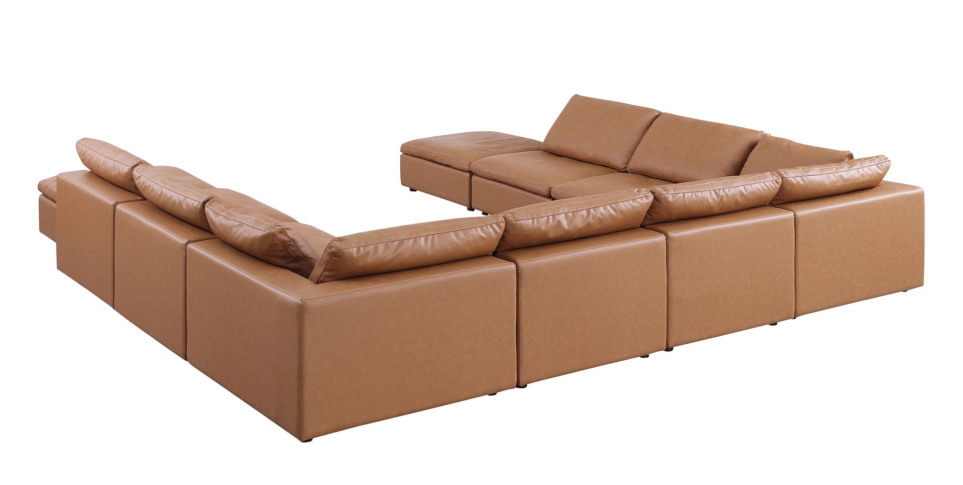1100 Divanitalia 10-Piece U-Shaped Sectional Sofa with Chaise in Top-grain Italian Leather
