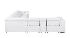 1224 Divanitalia 7-Piece L-Shaped Sectional Sofa in Top Grain Italian Leather with 4 Power Recliners & Power Headrests