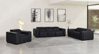 1224 Divanitalia 6-Piece Modular Power Reclining Sofa, Loveseat & Chair Set in Top Grain Italian Leather with 6 Power Recliners & Power Headrests - Black
