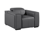 1126 Divanitalia Top Grain Italian Leather Power Reclining Chair with Power Headrests