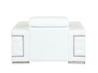 692 Divanitalia Chair with Adjustable Headrest in Top-grain Italian Leather - White - SKU 692-CH-WHITE - view 4