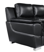 4572 Modern Genuine Leather Loveseat - Black - SKU 4572-L-BLACK - view 8