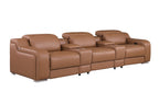 1116 Divanitalia 5-Piece Modular Power Reclining Sofa in Top Grain Italian Leather with 3 Power Recliners & Power Headrests