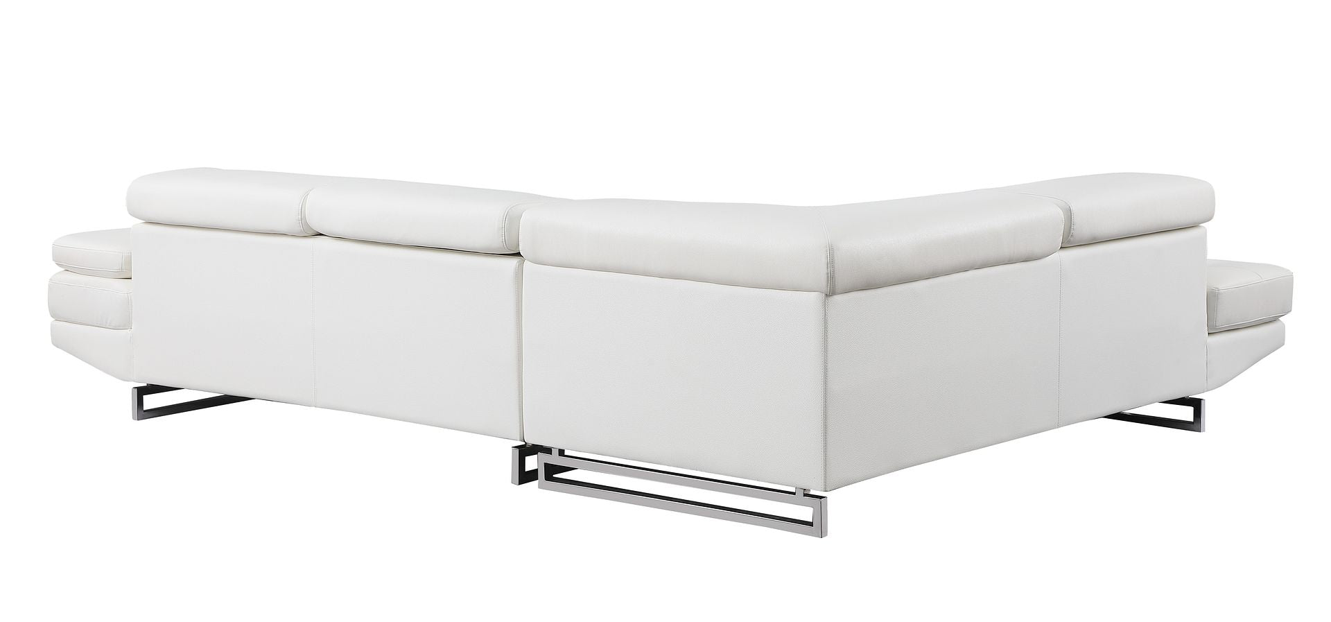 8136 Left Arm Facing Chaise with Adjustable Headrest in Genuine Leather