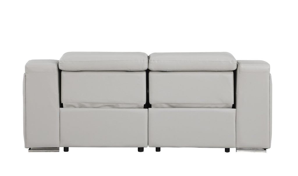 1116 Divanitalia 2-Piece Modular Power Reclining Loveseat in Top Grain Italian Leather with 2 Power Recliners & Power Headrests